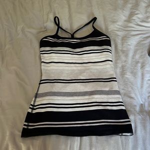 Lululemon Power Y Tank Top Size 4 Stripes